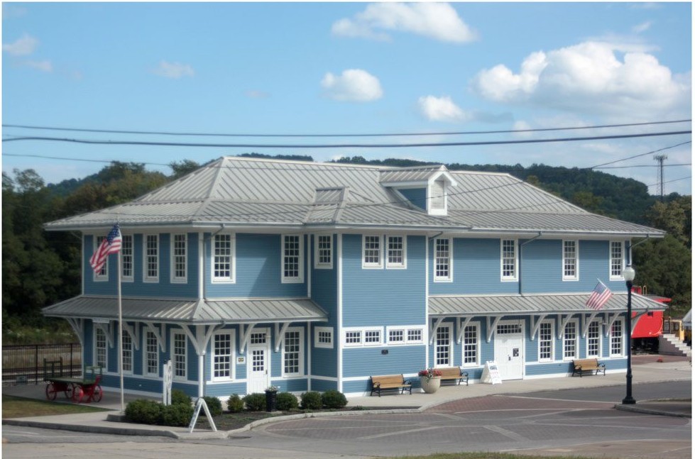The restored Princeton railroad depot